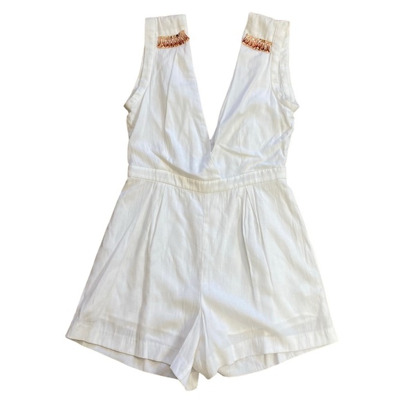 REVOLVE Dresses & Skirts - Revolve Bless’ed Are The Meek Ivory Jumpsuit Romper Women’s Size 2 Bridal Vacay